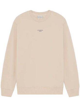 Dr&ocirc;le de Monsieur Minimalist Crew Neck Sweatshirt in Soft Beige