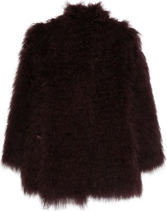 Simonetta Ravizza Giacca con pelliccia - Rosso