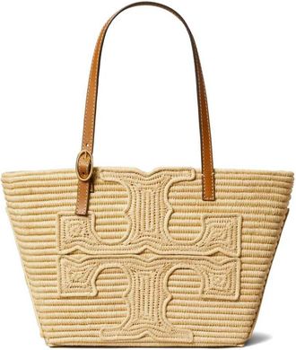Tory Burch Tory Burch Ella kleine draagtas van stro