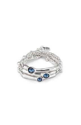 UNOde50 Azul Trinity Bead Bracelet in Silver at Nordstrom, Size Medium