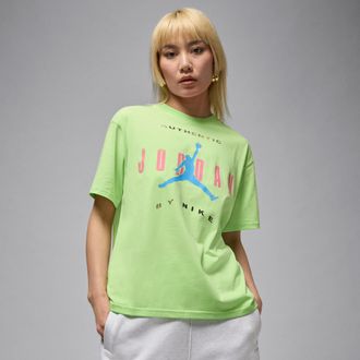 Nike Jordan Womens Jordan Flight Graphic T-Shirt in Green | IB9943-351