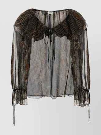 Saint Laurent printed silk blend blouse