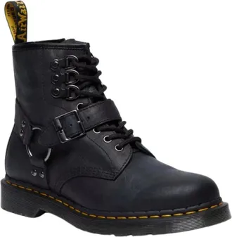 Dr. Martens Vintage Stijl 8-Oogjes Leren Laars - Dames - Veterlaarzen - Zwart - 40 EU - Leer - Schoenen