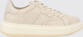 Woolrich Sneakers low top in pelle liscia con logo stampato e caviglia imbottita