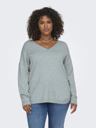 Only Carmakoma V-Ausschnitt-Pullover