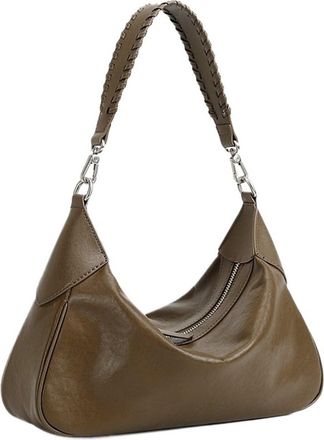 Generic Leather Underarm Shoulder Bags, Compatible For Women Crossbody Half Moon Ladies Handbags(Green)