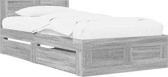 vidaXL Estructura De Cama 2 Uds. Sonoma Gris Madera De Ingenier&iacute;a Vidaxl