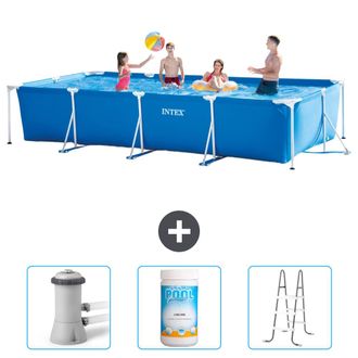Intex Piscina Con Estructura Rectangular - 450x220x84 Cm - 4-piezas Scb84