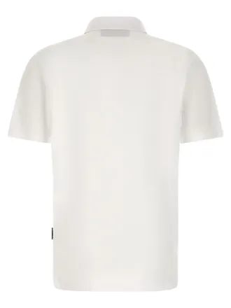 Philipp Plein Hexagon-Patch Cotton Polo Shirt - White