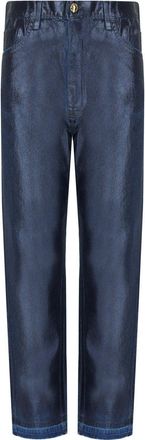 Elisabetta Franchi JEANS BAGGY LAMINATO OLTREMARE ELISABETTA FRANCHI