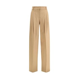 Max Mara Broeken, Dames, Beige, S, Wol, Paride Broeken