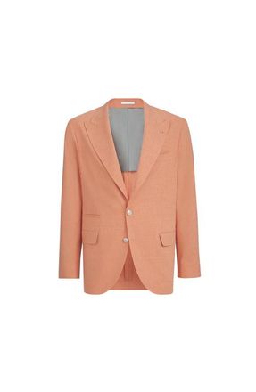 Brunello Cucinelli Blazer with peak lapel in Apricot at Nordstrom, Size 50 It