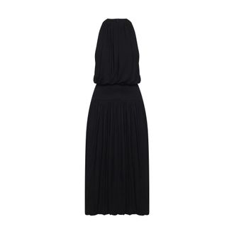 Toteme Party Dresses, female, Black, Size: S Soft Gathered Dress