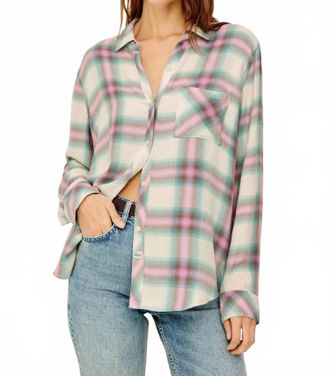 Rails Hunter Long Sleeve Plaid Button Down Shirt In Periwinkle