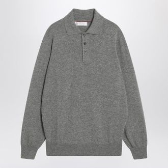 Brunello Cucinelli Brunello Cucinelli Gray Polo In Cashmere