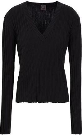 8 by YOOX ORGANIC COTTON V-NECK SWEATER