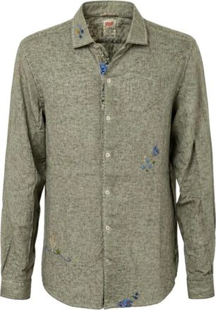 Bob Long Sleeve Shirt - Heren - Casual Overhemden - Groen - 2XL - Katoen - Overhemden