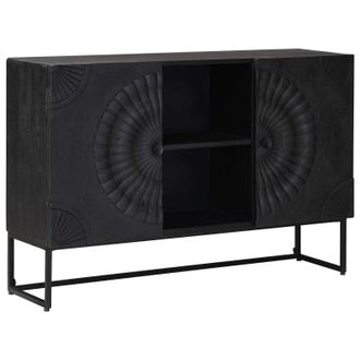 vidaXL Aparador Negro 105 X 30 X 68 Cm Vidaxl