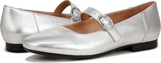 Naturalizer Kelly Flats Womens Silver Leather Round Toe Mary Jane ZAP207