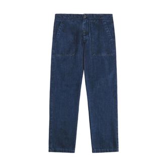 Fay Straight Jeans, male, Blue, Size: W33 Straight Jeans