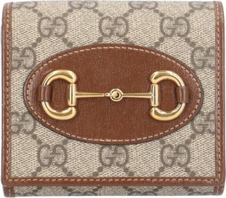 Gucci Beige Brown Gg Supreme Canvas Wallet (Bi-Fold) (Pre-Owned)