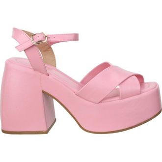 Offline Shoes Womens Ankle Strap Platform Sandal In Pink