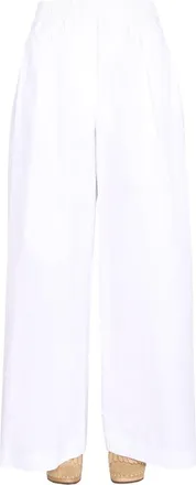 Aspesi Wide Leg Cotton Trousers - White