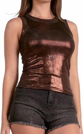 Elan Harper Tank Top In Chocolate