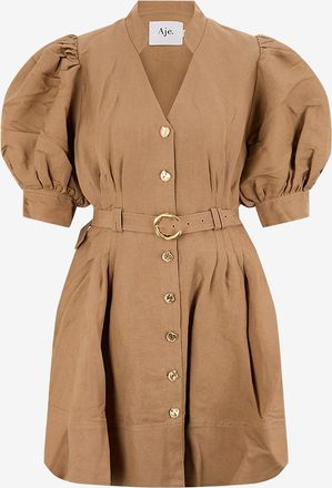 Aje Mini-Hemdkleid mit Puff&auml;rmeln Mason
