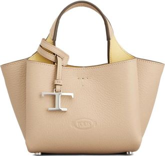 Tod's pendant top-handle mini bag - women - Calf Leather - One Size - Neutrals