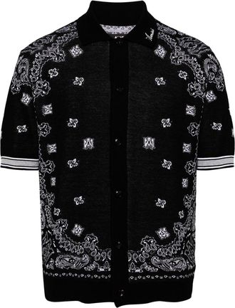 Amiri bandana polo - men - Cotton - M - Black