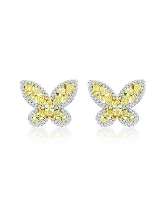 Suzy Levian Suzy Levian Gala Collection Silver Cz Stud Earrings