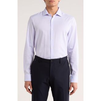 Perry Ellis Slim Fit Textured Dress Shirt in Magenta at Nordstrom Rack, Size 16 - 32/33