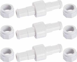 OEM Accesorio Para Robot De Piscina, Juego D20 De 3 Conectores De Manguera Giratorios Con 6 Boquillas D15 Compatibles Con El Robot De Limpieza De Piscinas