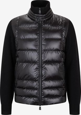 Moncler Kurzer technischer Cardigan mit Stehkragen