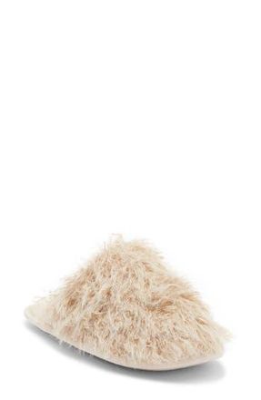 Rebecca Minkoff James Faux Fur Scuff Slipper in Tan at Nordstrom Rack, Size Medium