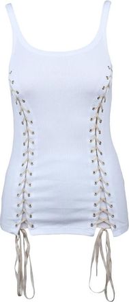 Aniye By White Cotton Elastane Women Top