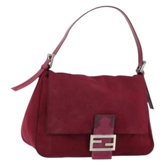 Fendi Pre-owned Shoulder Bags, female, Red, Size: ONE SIZE Pre-owned Vintage Nylon Shoulder Bag