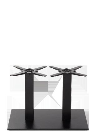 Netfurniture Black Cast Iron Rectangular Table Base - Twin - Coffee Height 480mm
