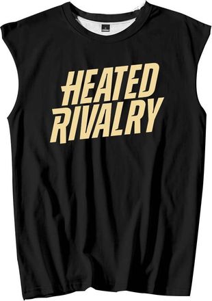 Generic Heated Rivalry Logo Merch Tank Tops Sleeveless T-Shirt Unisex Casual Outdoor Sportwear (M,Black)