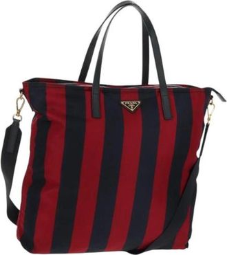 Prada Pre-owned Tote Bags, female, Multicolor, Size: ONE SIZE Pre-owned Vintage Nylon Tote