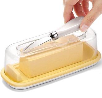 OEM Burriera Con Coperchio E Coltello. Facile Da Riporre. Scala Graduata Precisa. Base Antiscivolo. Facile Da Pulire. Mantiene Il Burro Fresco