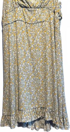 Dress Forum Womens Ditsy Floral Shirred Ruffle Trim Mini Dress In Sage