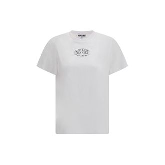 Ganni Witte Katoenen T-Shirt