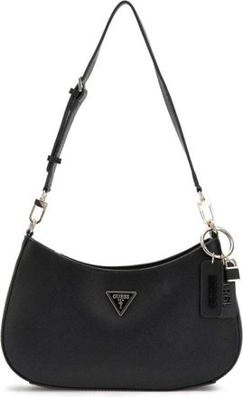 Guess Shoulder Bags, female, Black, Size: ONE SIZE Black Faux Leather Shoulder Bag