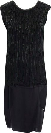 Lanvin Alber Elbaz beaded embellished pper silk dress