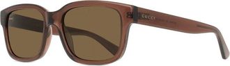 Gucci Brown Rectangular Mens Sunglasses GG1583S 004 56