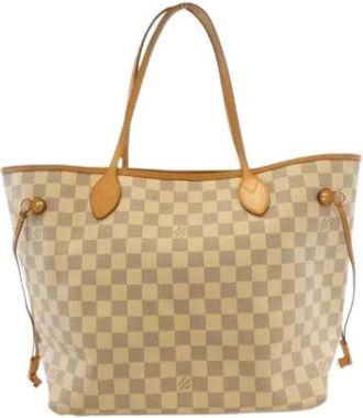 Louis Vuitton Pre-owned Tote Bags, female, White, Size: ONE SIZE Pre-owned Azur Canvas Tote Bag