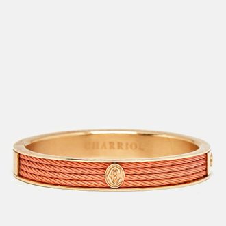 Charriol Orange Pvd Coated Steel Rose Gold Tone Bracelet
