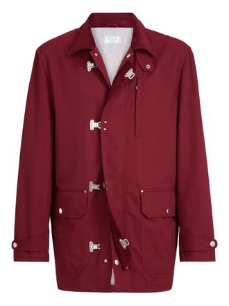 Brunello Cucinelli corduroy-collar cotton jacket - Red